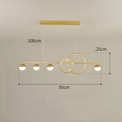 Rectangular aluminium ceiling light in Nordic style with remote control dimming, available in Black or Gold colours