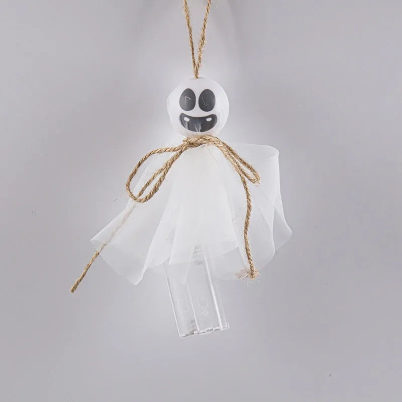 Colourful LED ghost lantern chain with battery box for Halloween decoration