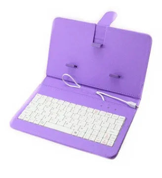 Ultra-thin Bluetooth keyboard leather case for mobile phone showing keyboard layout and phone slot