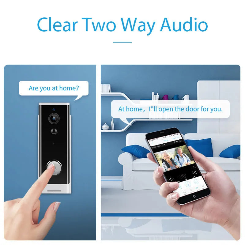 White wall-mounted network camera with 1080p resolution for mobile phone remote viewing