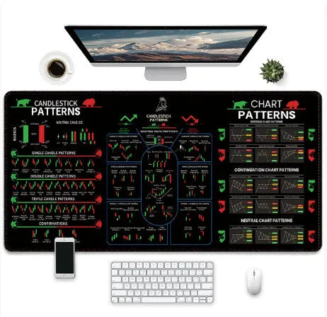 A printed gaming mouse pad with an e-sports design on a natural rubber non-slip base.