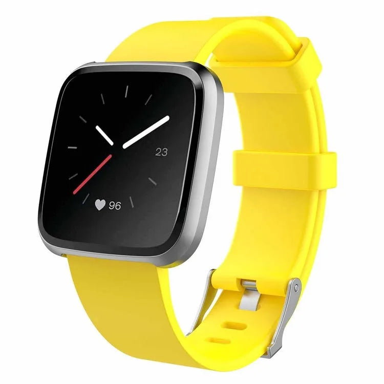 Fitbit Versa Lite replacement wrist strap in multiple colours showing large and small size options