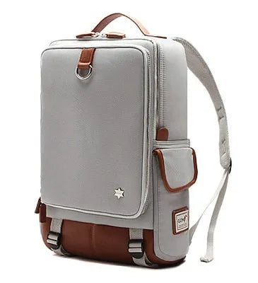Large Oxford cloth backpack in army green with Korean design style.