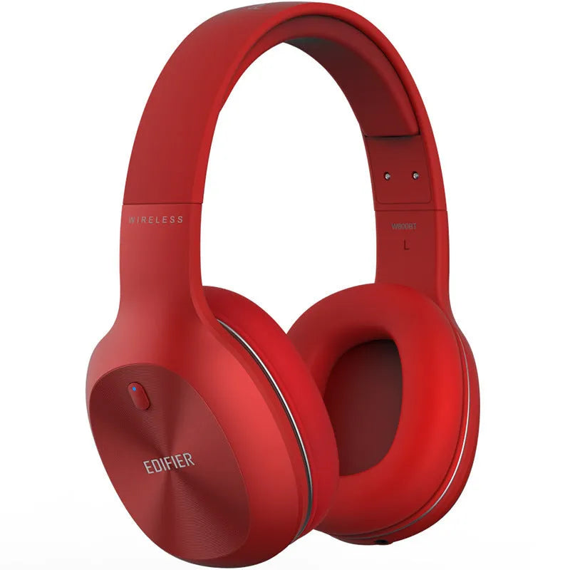 Black Bluetooth sports headset with 50-hour battery life shown from side angle