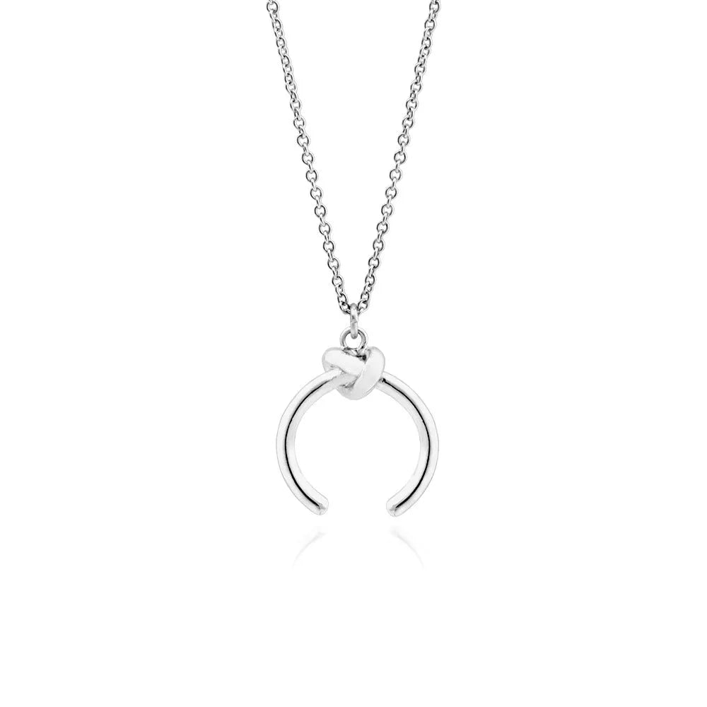 Geometric pendant on an adjustable copper chain necklace with gold or silver electroplated finish.