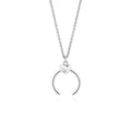 Geometric pendant on an adjustable copper chain necklace with gold or silver electroplated finish.
