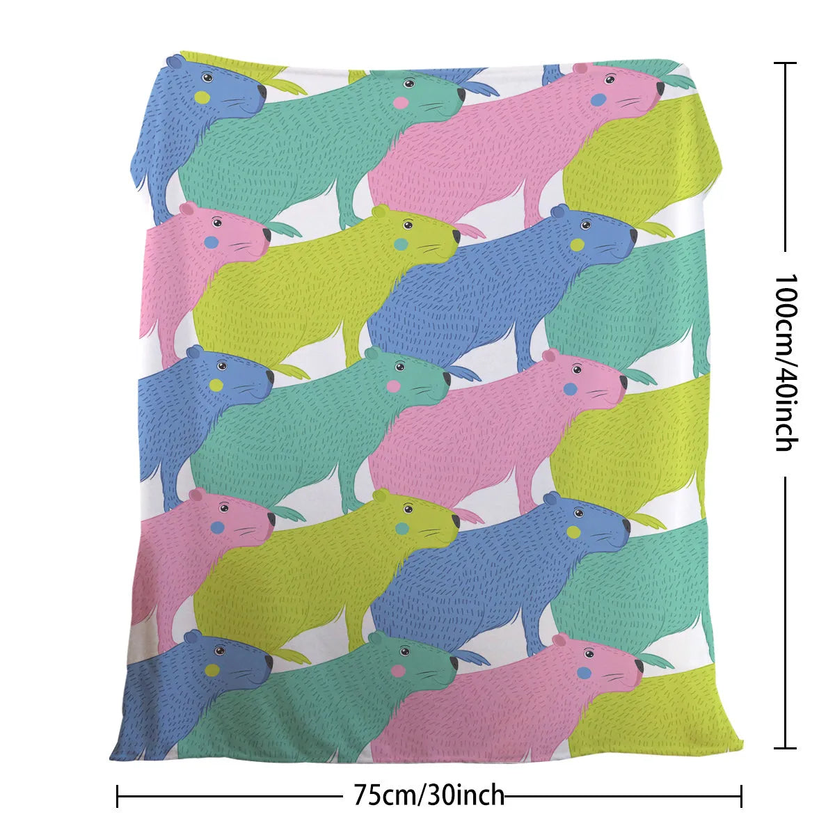 Flannel cartoon dolphin printed blanket in pink, soft flannel velvet throw for couch or outdoor use