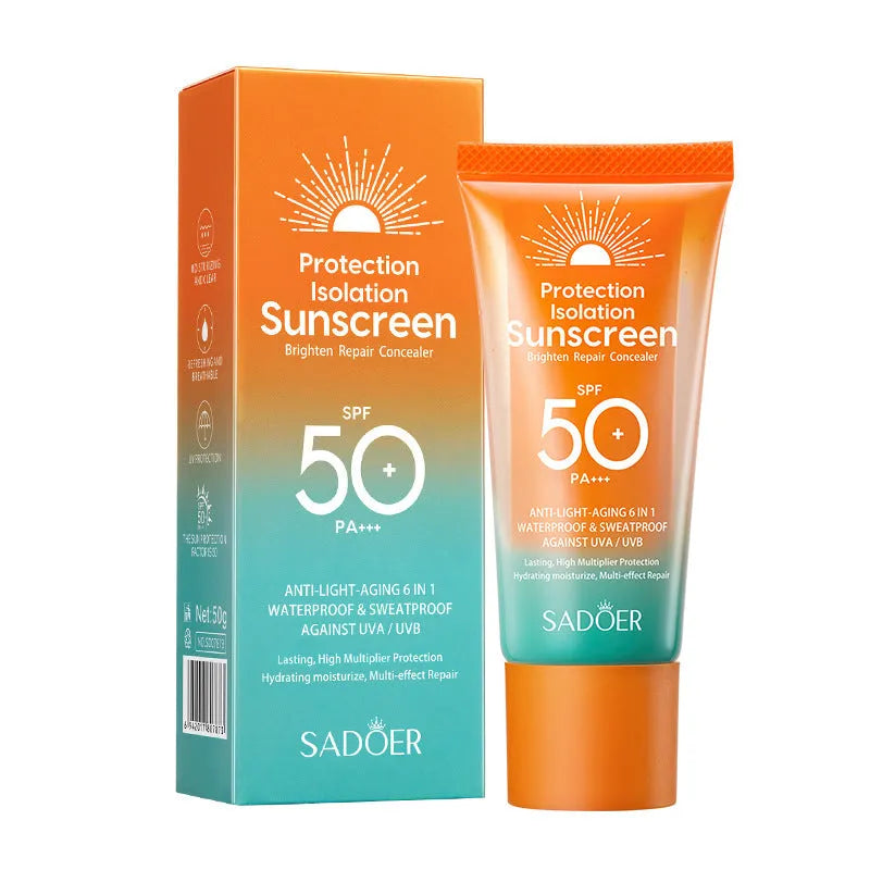 50g double tube multi-effect repair isolation sunscreen and makeup primer