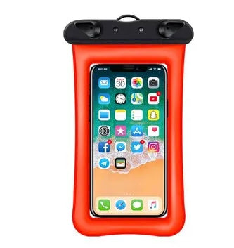 Double airbag mobile phone waterproof bag with 45cm rope in various colours