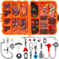 257-piece fishing lure accessories set in ABS plastic storage box for Texas, sea, and rock fishing