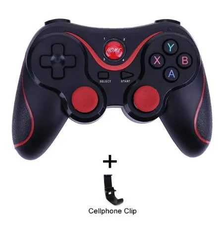 Upgraded X3 Bluetooth wireless game controller for Android phones with cellphone clip attachment