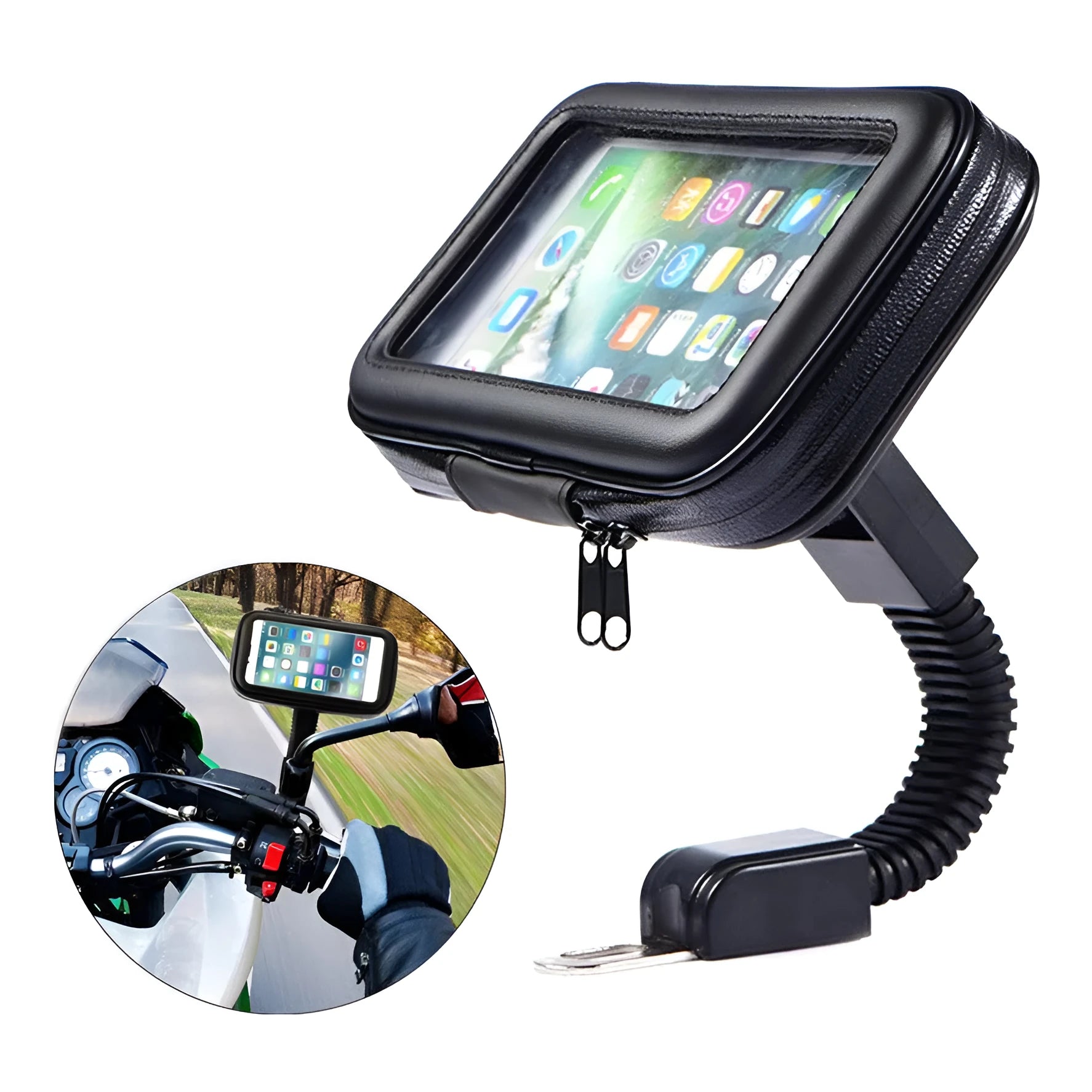 Bicycle phone waterproof holder case with clear touchscreen window for Samsung Galaxy 4.7 5.5 6.3 inch smartphones