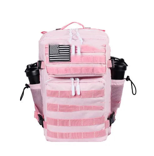 Large capacity waterproof hiking backpack 35L Oxford fabric air cushion strap unisex outdoor sports black
