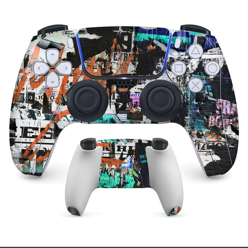 PS5 controller protective grip stickers in frosted PVC material for scratch resistance