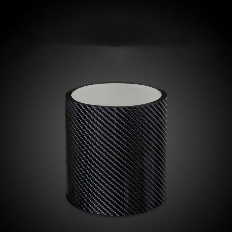 5D car door sill strip carbon fibre anti-stepping protective film in black on car door sill