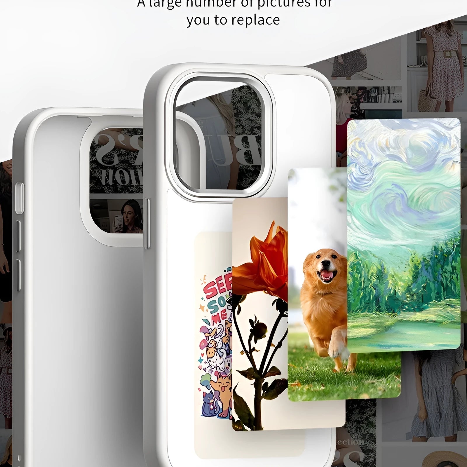 Four-colour E-ink screen smart phone case for iPhone, shockproof TPU, black colour, with magnetic feature