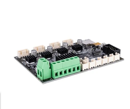 Black 3D printer mute motherboard V.1.1.5 with glass fibre construction, 70.38 by 101.06 millimetres