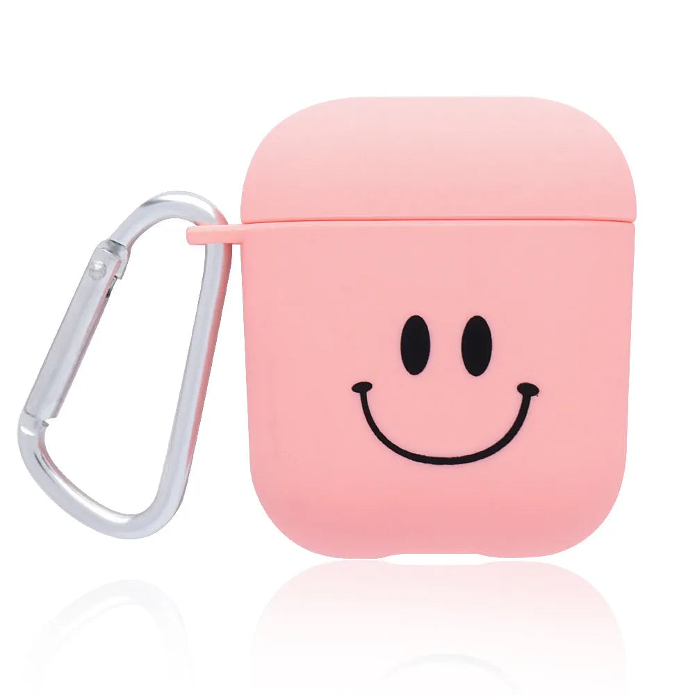 Black and Pink PC hard protective cases for Apple AirPods with decorative back cover designs.