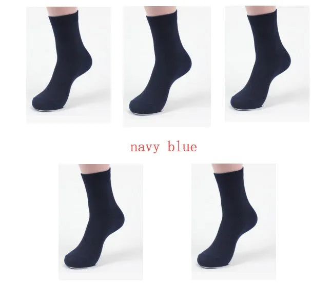 Men's bamboo fibre business socks in grey blue with a small square pattern.