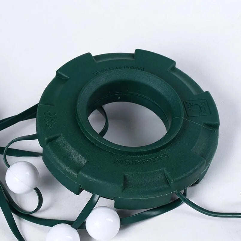 64 LED dazzler shower tree light string on a Christmas tree showing cascading lights with IP44 outdoor rating
