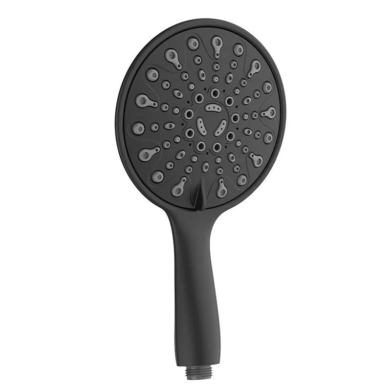 Portable 6-inch handheld shower head with electroplated finish and six-function selector