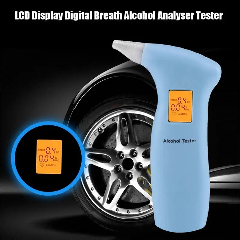Portable orange light breath alcohol tester with four replaceable mouthpieces