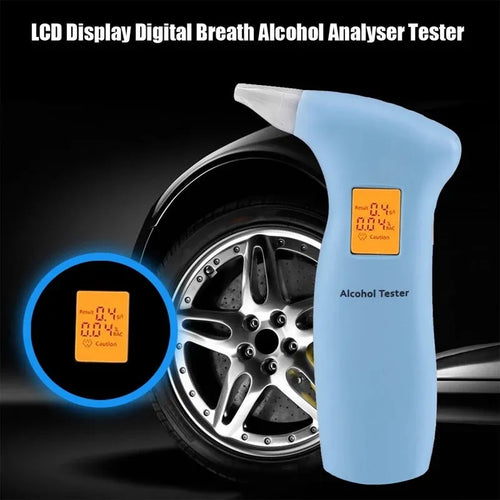 Portable orange light breath alcohol tester with four replaceable mouthpieces