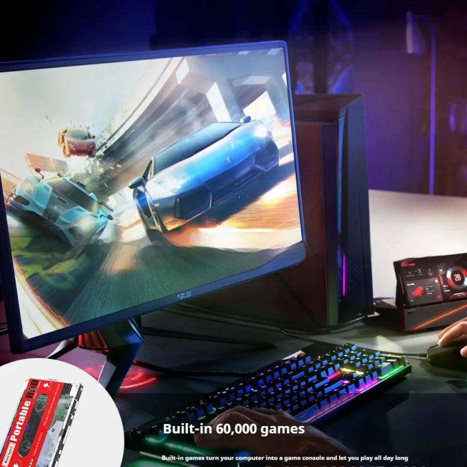 External mechanical game hard disk 2TB storage with wired controller and USB cable bundle