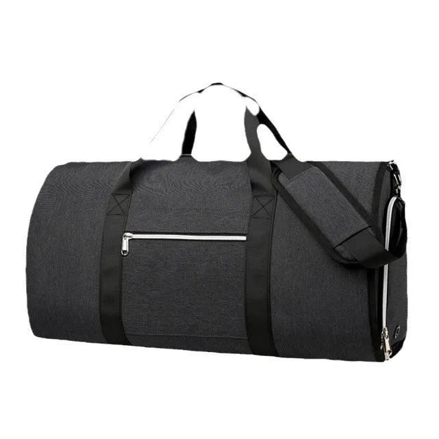 Oxford cloth multifunction storage bag with dry wet separation compartments in grey colour