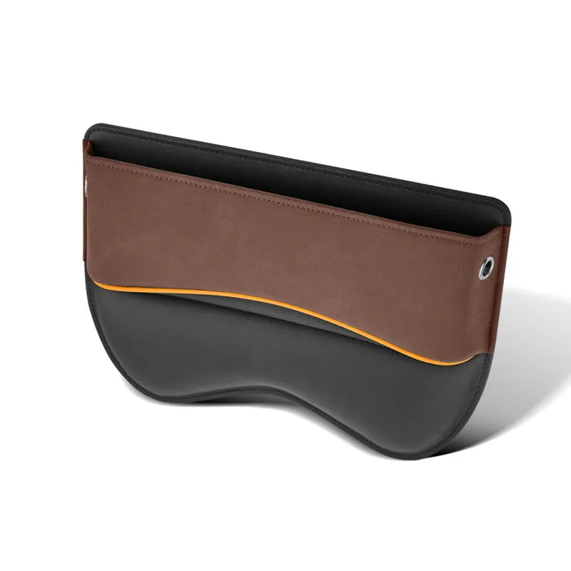 Waterproof leather car seat storage box in a choice of five suede-matching colours.