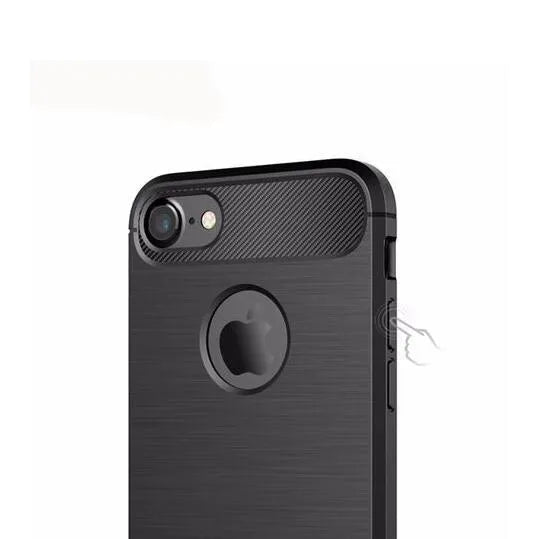 Shockproof TPU phone case for iPhone models in black, blue, grey, navy and red solid colours