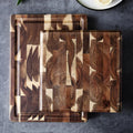 Brown solid wood cutting board made from imported acacia with 3cm thickness