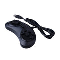 Black Sega USB computer game controller with 1.8 metre copper cable