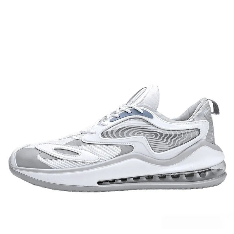 Men's summer air cushion casual shoes in Space Black or Space White with rubber soles