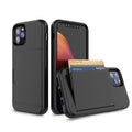 Simple solid-colour TPU and PC mobile phone shell for iPhone 11 series in black, red, pink, dark blue, blue, and purple.