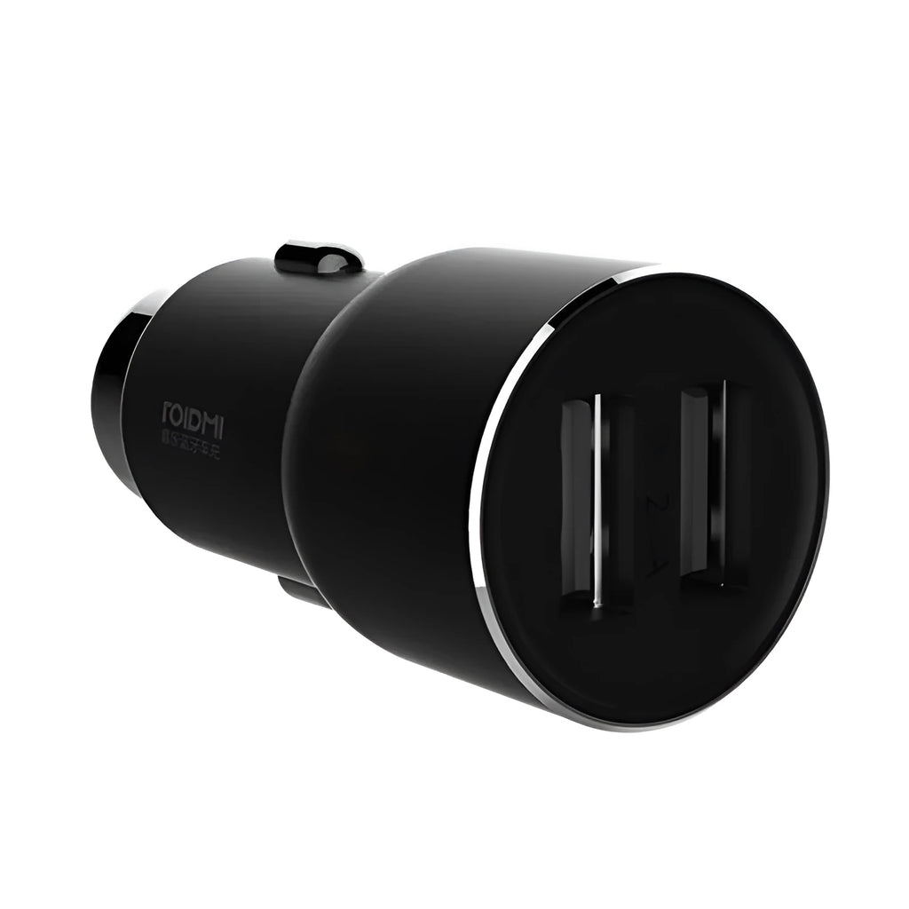 Black music Bluetooth car charger with USB port for mobile device charging in vehicles