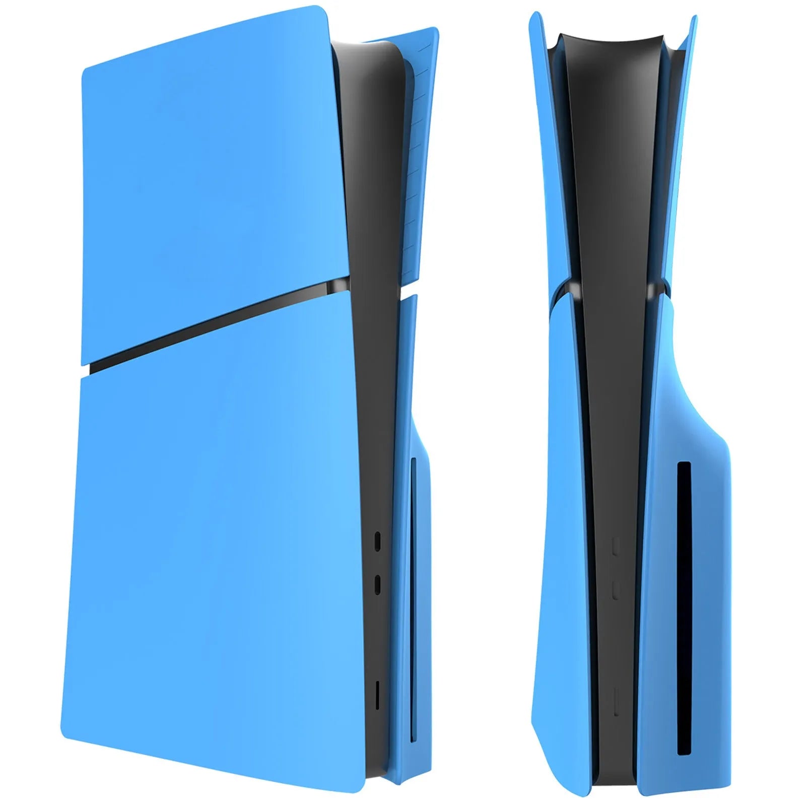 PS5 Slim replacement shell in ABS plastic, shown in Digital Cobalt Crystal Blue colour.