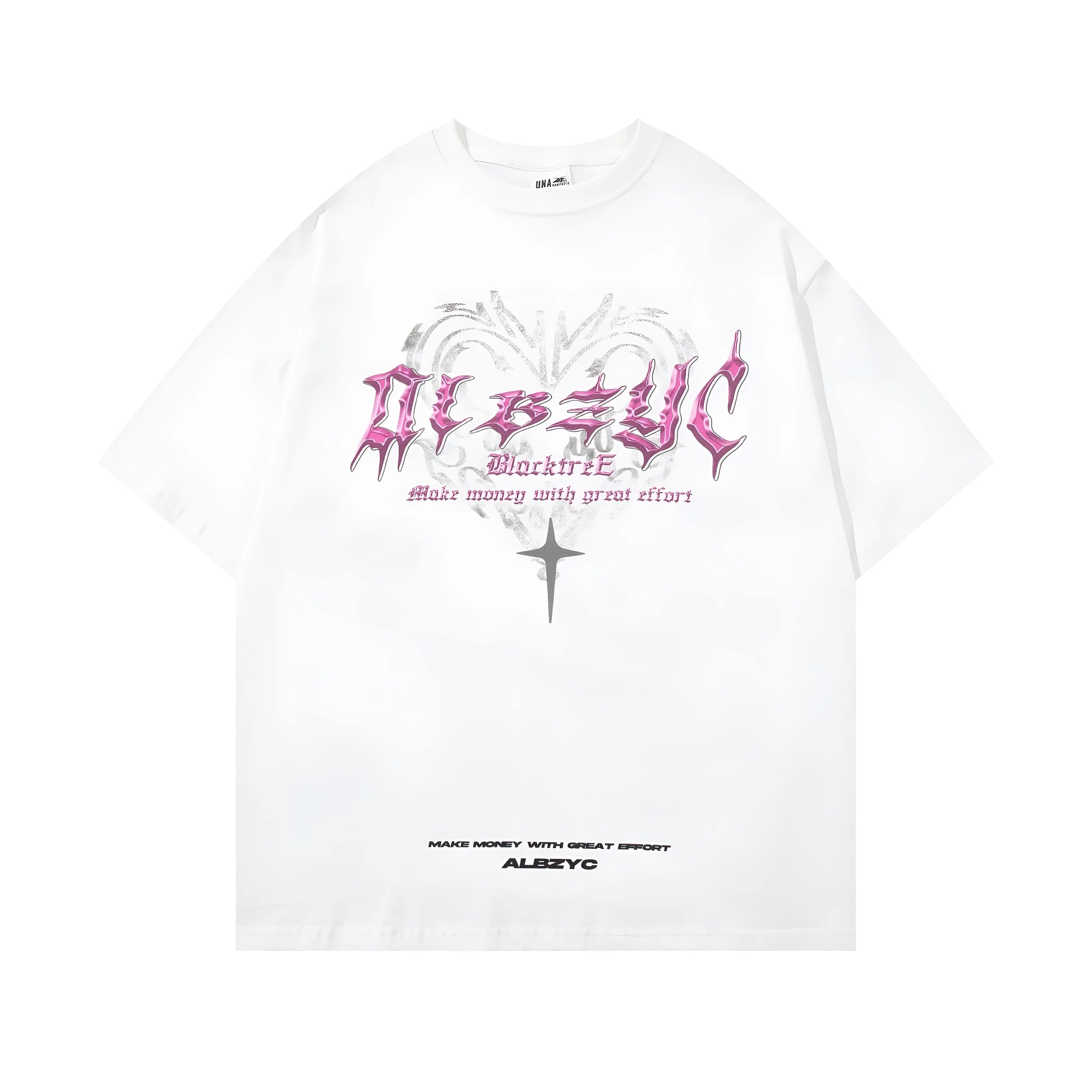 Men's black cotton t-shirt with retro printed design showing front view with short sleeves and loose fit