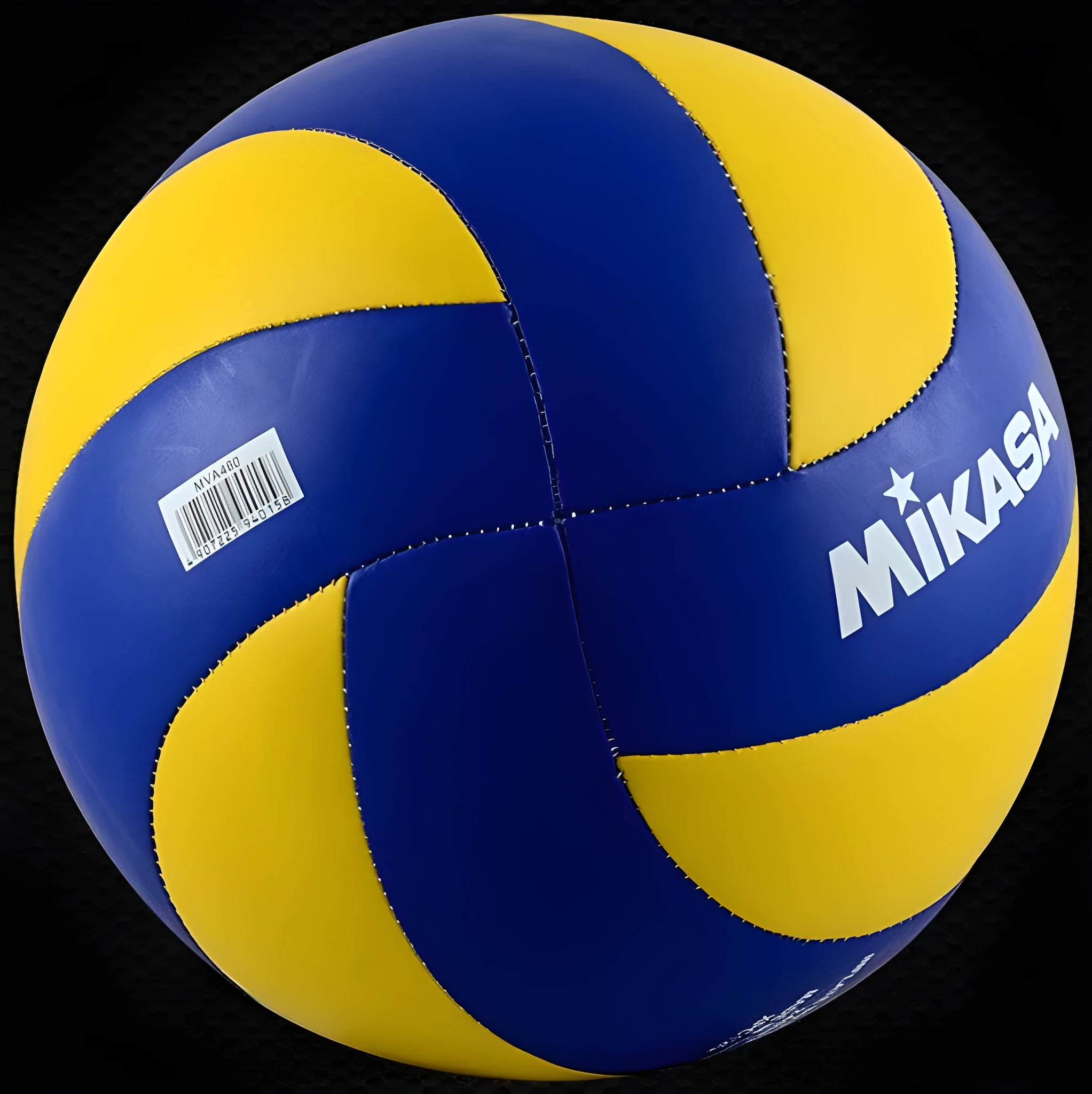 Machine sewn PU volleyball in hand on outdoor court – available in No.4 and No.5 sizes for junior and senior play