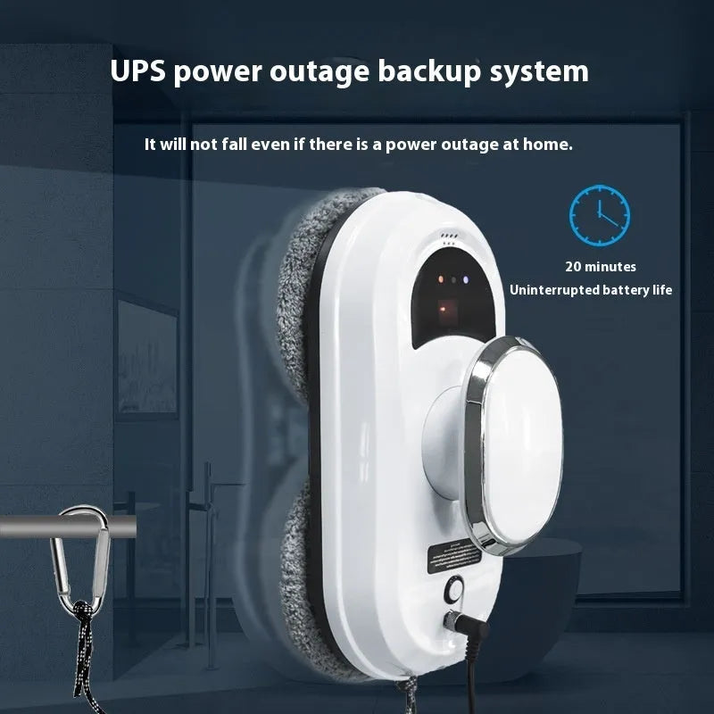 White full-automatic high altitude cleaning machine with remote control and cleaning accessories