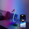 Black aluminium and iron APP remote control LED atmosphere light with rotating chassis