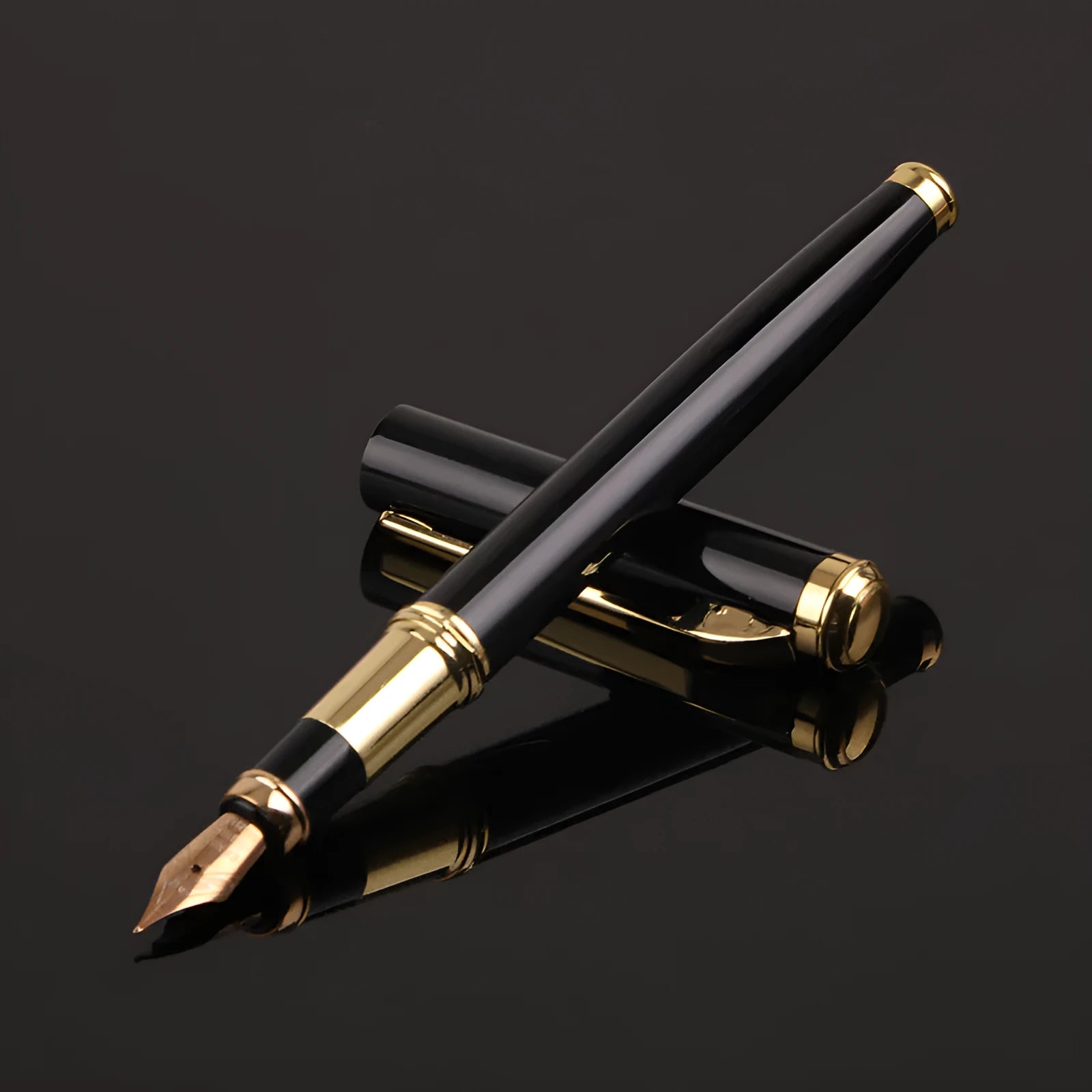 Red and black metal ink pens with 0.5mm Yijin nibs for business and student writing