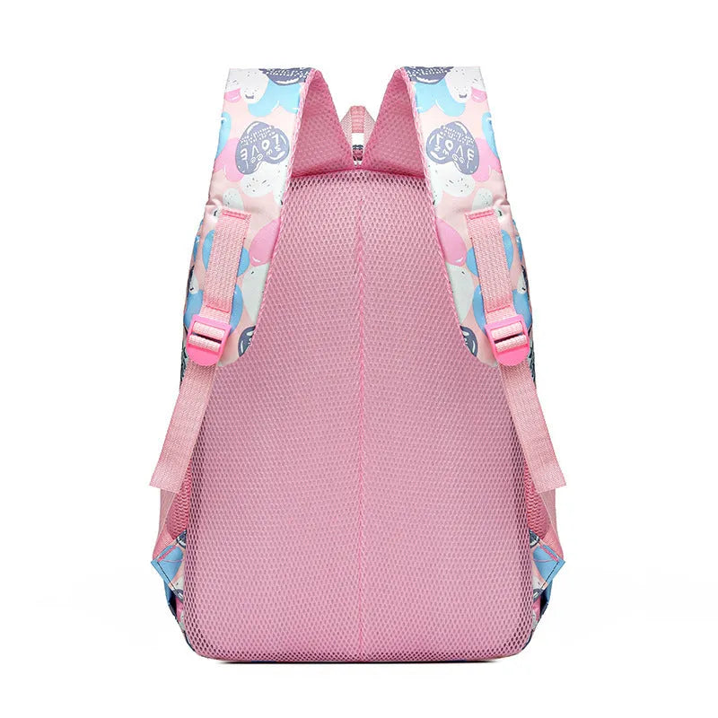 Oxford cloth school backpack with air pillow shoulder straps in blue colour option