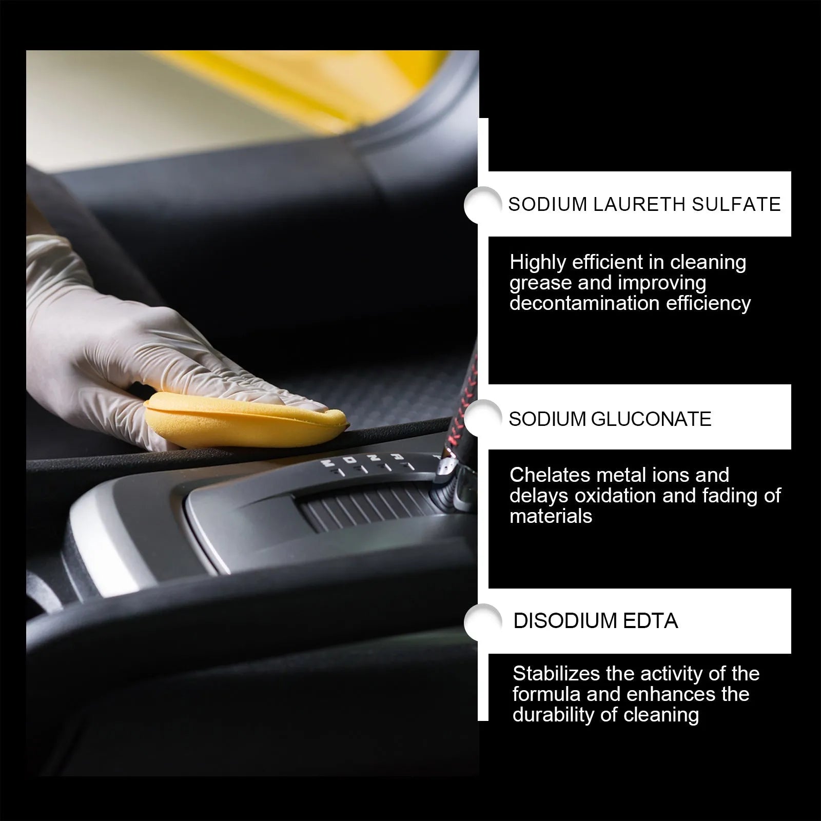 HOMONTH car interior cleaning spray 100ml foam cleaner with sponge for upholstery and dashboard