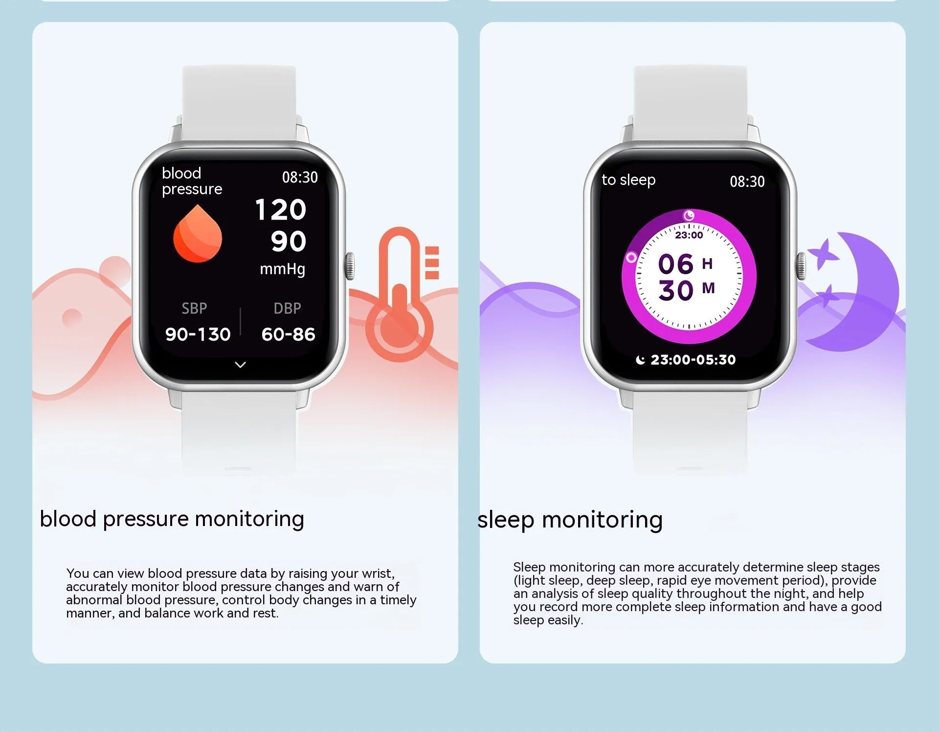 A smart watch with a metal case and wrist strap, showing a TFT screen displaying heart rate data.