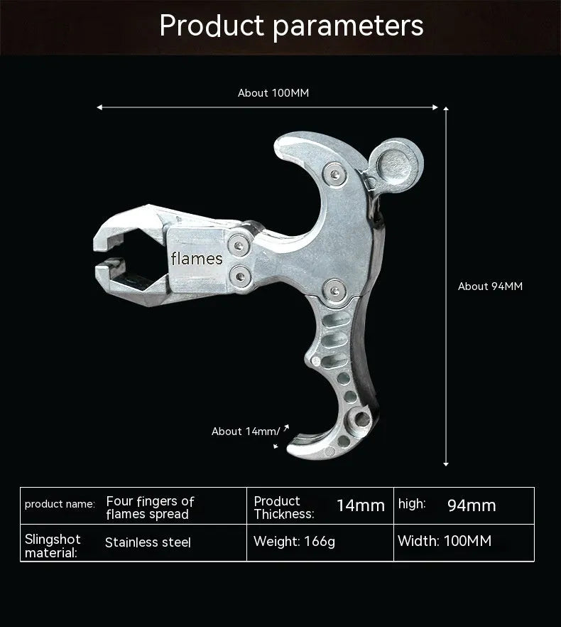 Zinc alloy two-axis release aid with harpoon clip for archery and bowfishing equipment