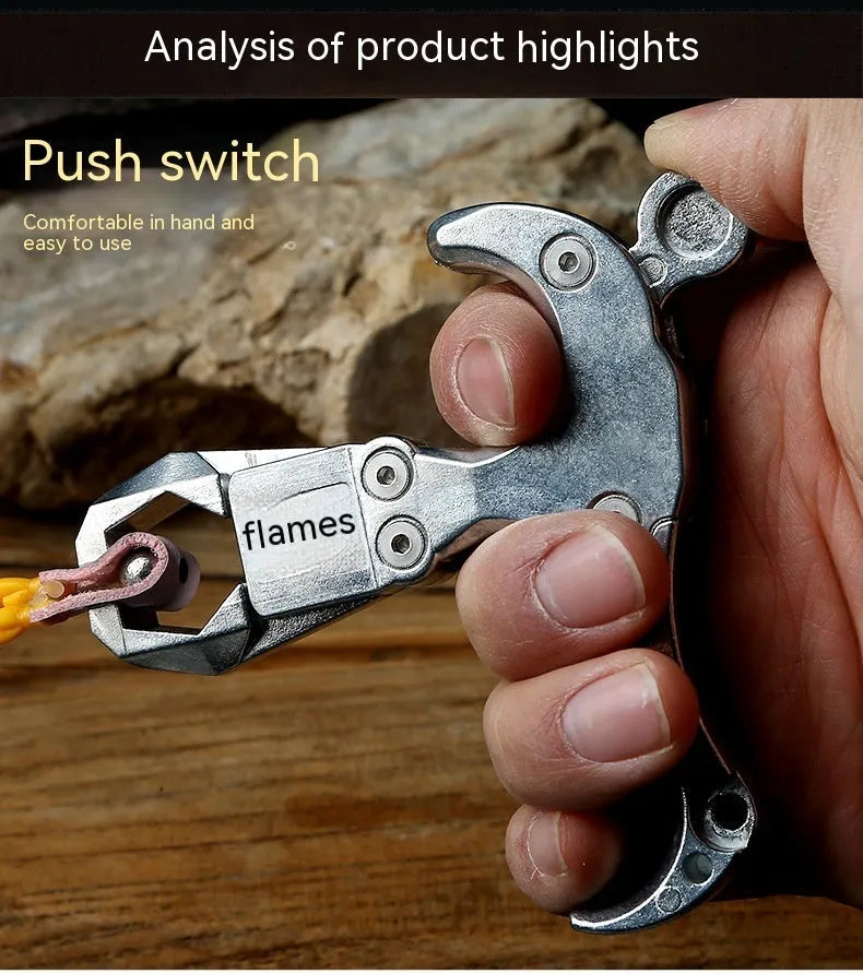 Zinc alloy two-axis release aid with harpoon clip for archery and bowfishing equipment
