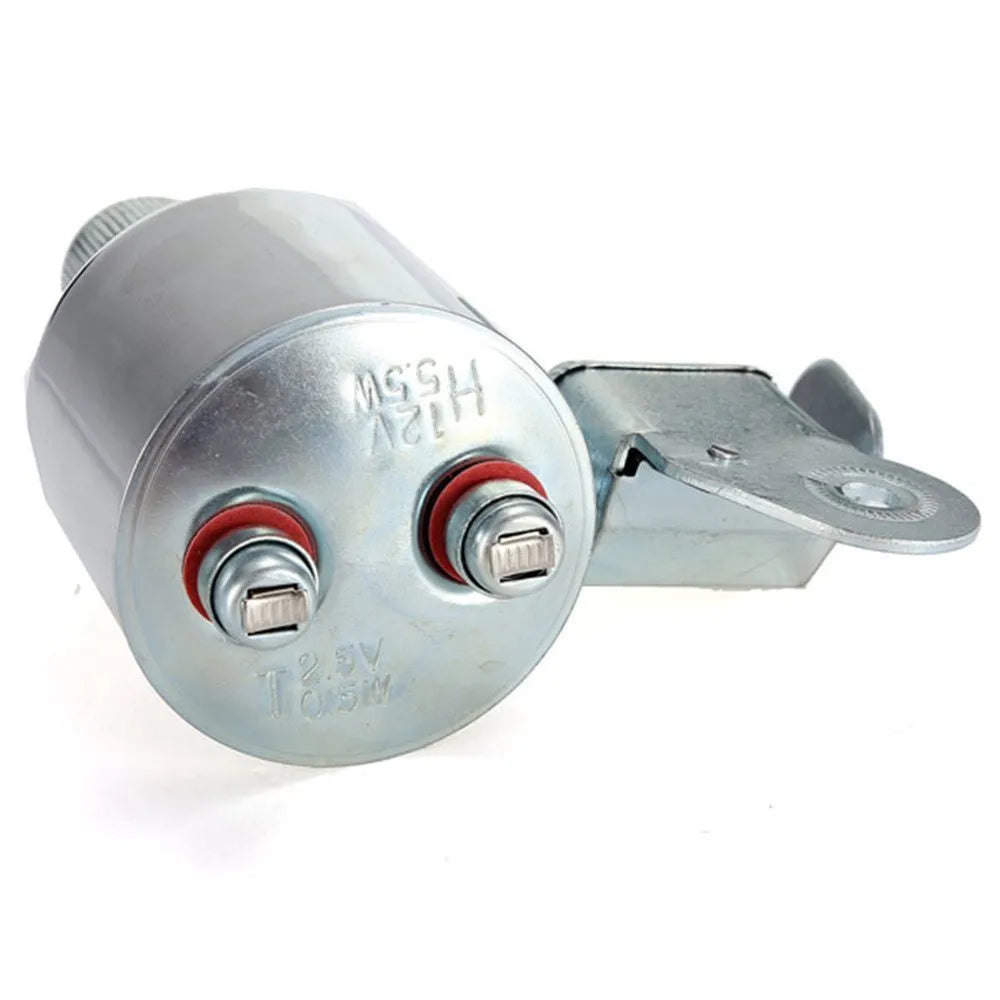 Silver bicycle generator light kit for front fork or rear frame installation with friction dynamo power generation