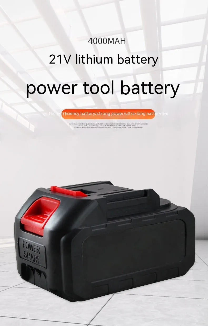 21V 4000mAh lithium battery pack with flat head cap, 5S2P configuration, 119x74x68mm