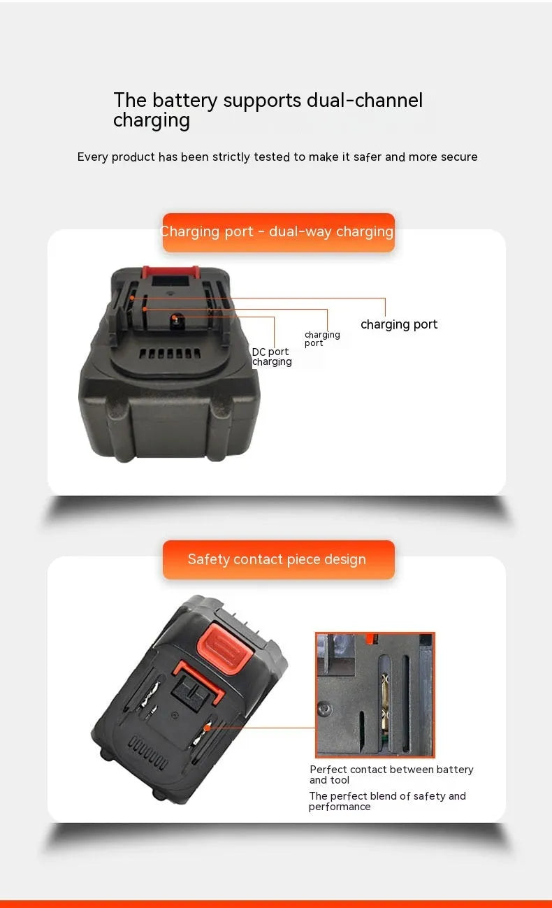 21V 4000mAh lithium battery pack with flat head cap, 5S2P configuration, 119x74x68mm